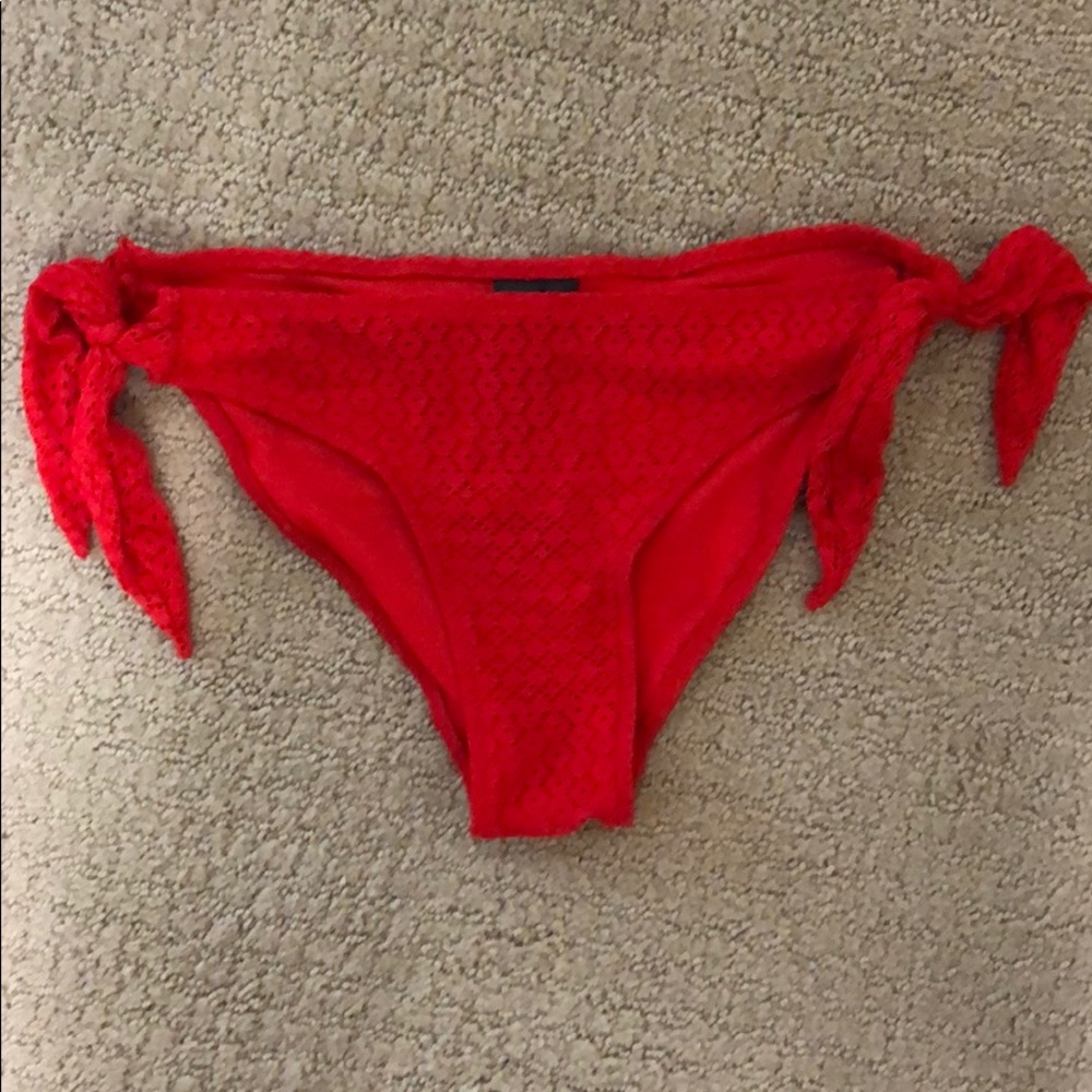 H&M Red Eyelet Bikini Bottom